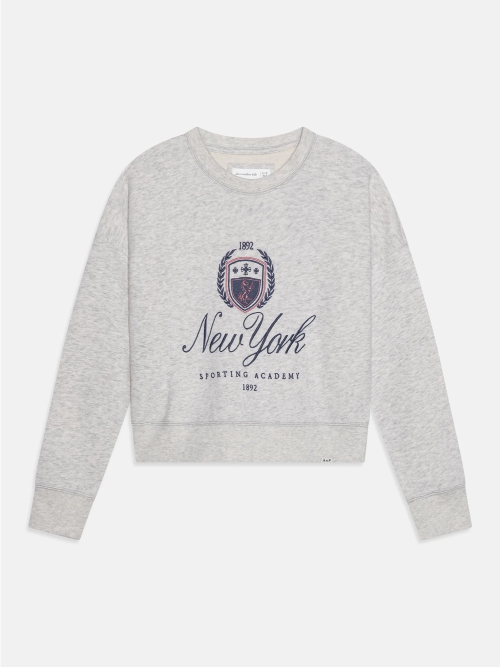 Abercrombie Kids 11/12 Gray New York Sporting Academy Cropped Sweatshirt